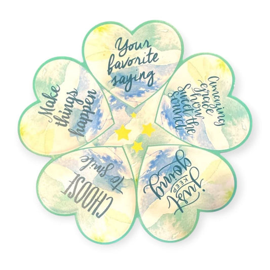 Round ceramic coaster MAKE THINGS HAPPEN