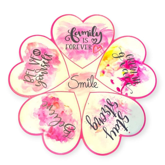 Round ceramic coaster SMILE