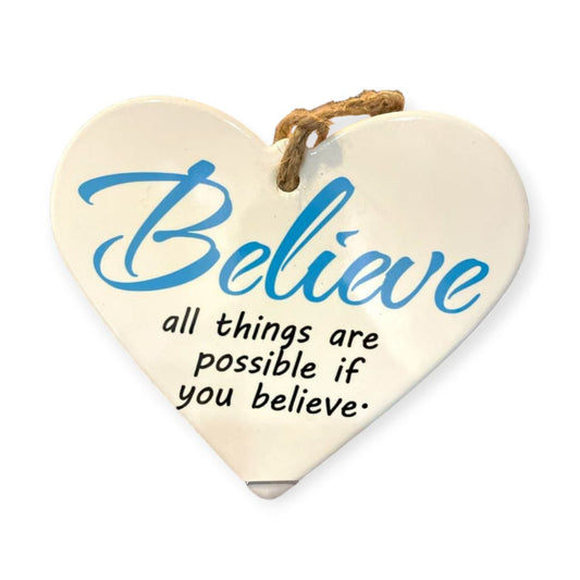 Ceramic suspension heart BELIEVE