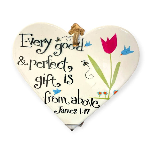 Ceramic suspension heart EVERY GOOD & PERFECT