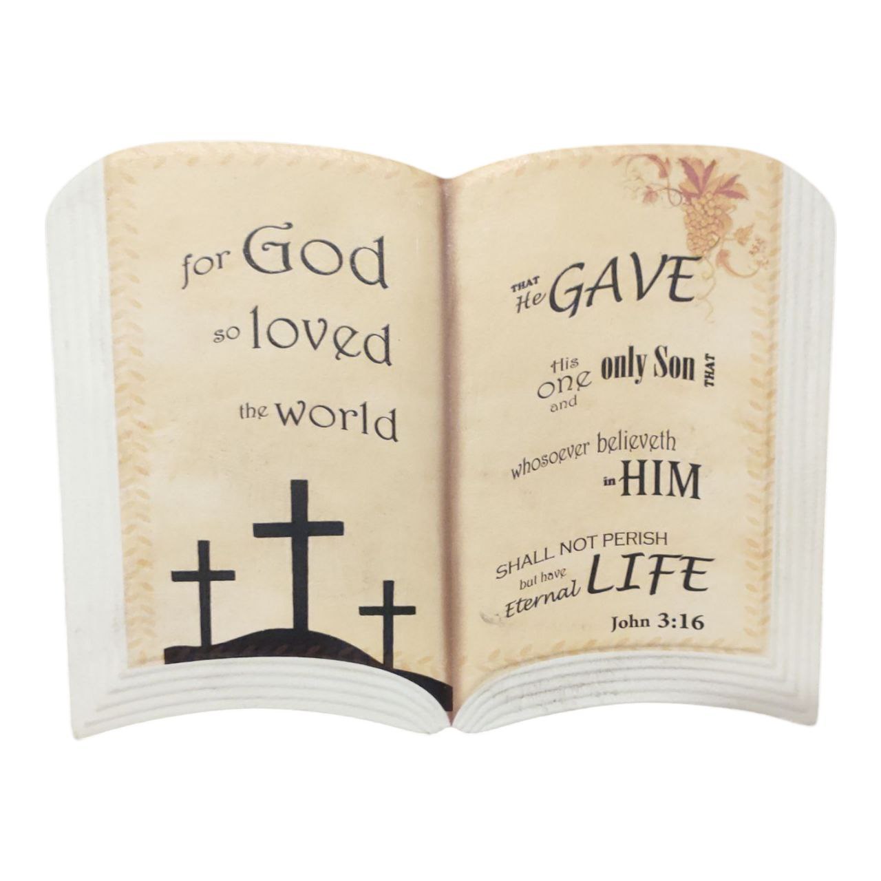 Ceramic book god loved world
