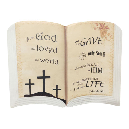 Ceramic book god loved world