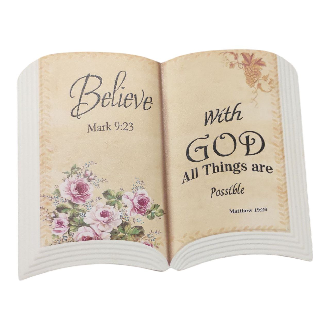 Ceramic book BELIEVE