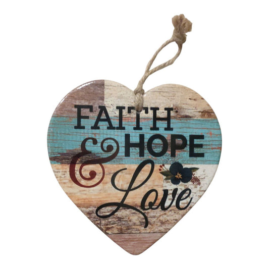 Big Heart Ceramic Hanger Faith