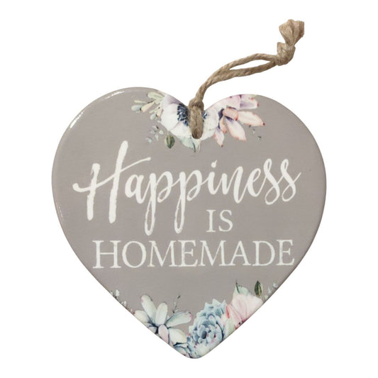 Big Heart Ceramic Hanger HAPPINESS
