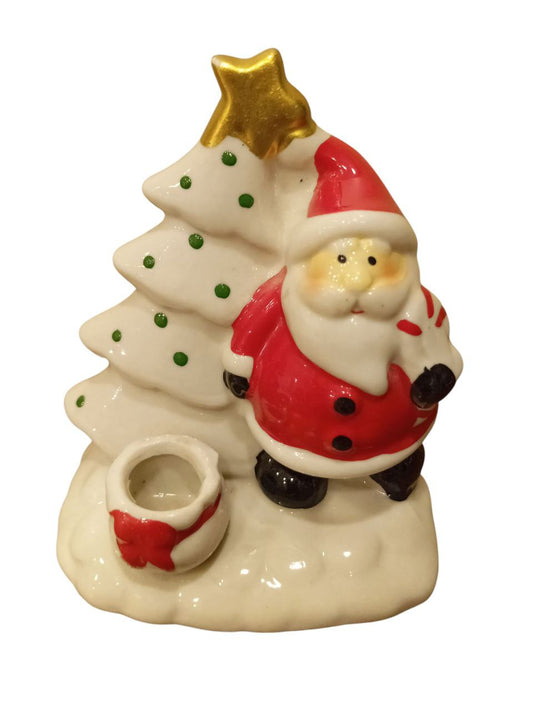 white tree candle holder