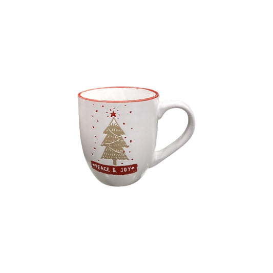 White & Red Christmas Mug