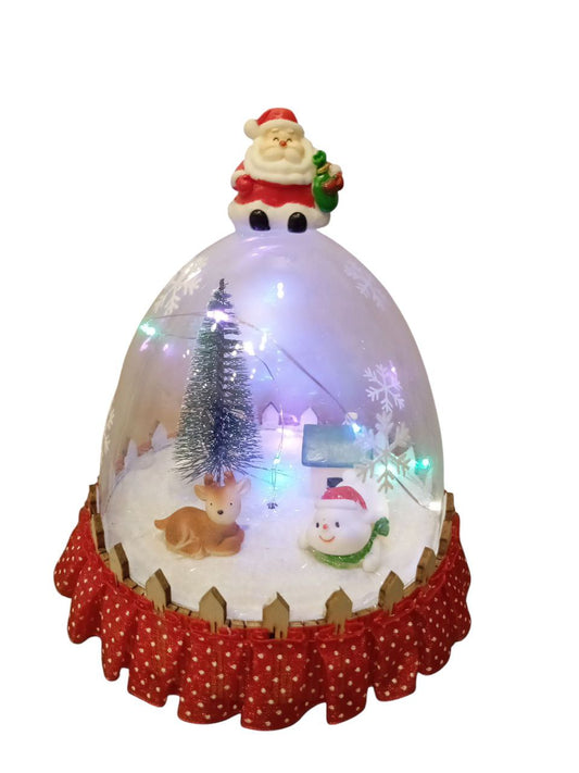 LED Christmas Snowman in Glass Dome