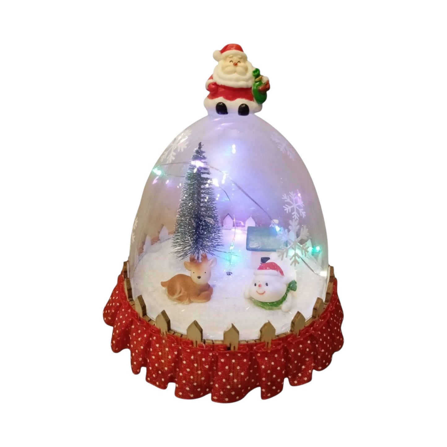 LED Christmas Snowman in Glass Dome