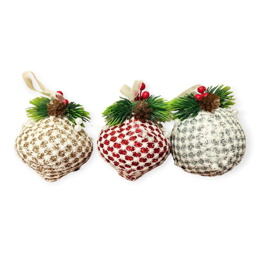 Christmas Baubles, 3 pcs
