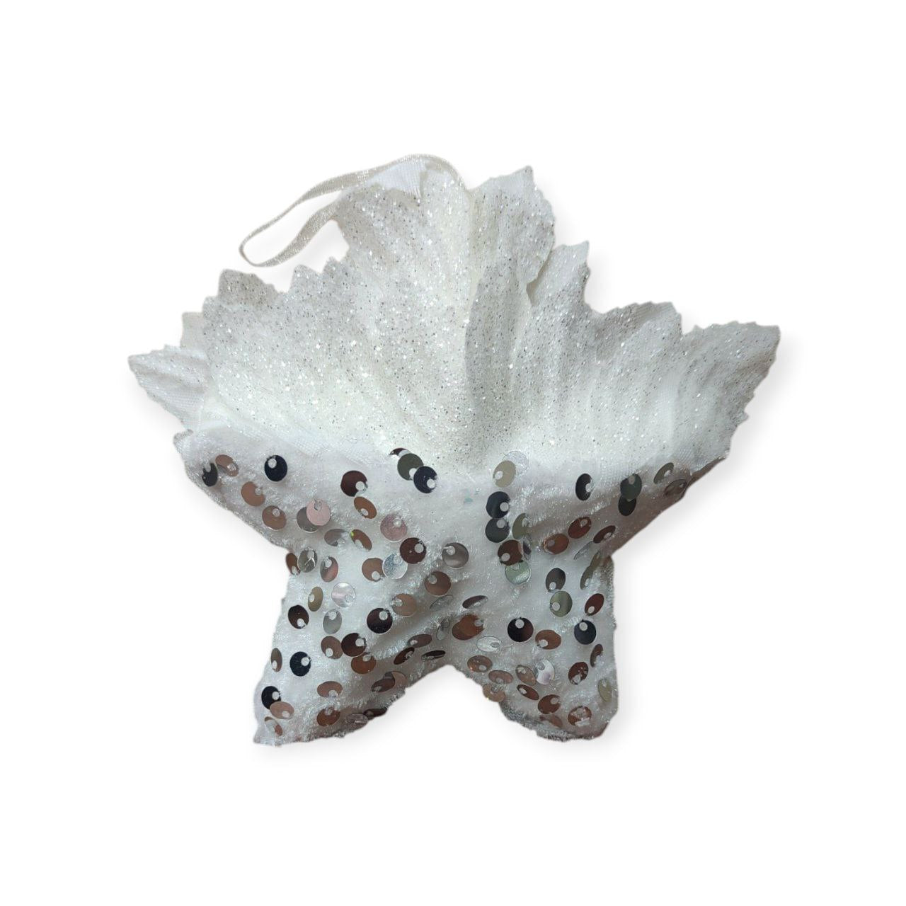 Foam White Star Shaped Ornament