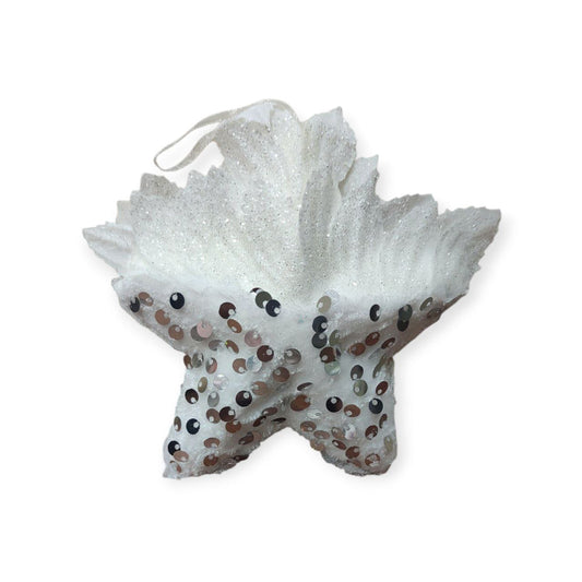 Foam White Star Shaped Ornament