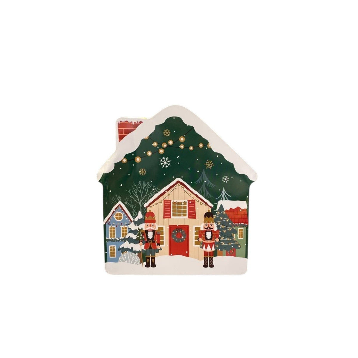 Metal Christmas house tin