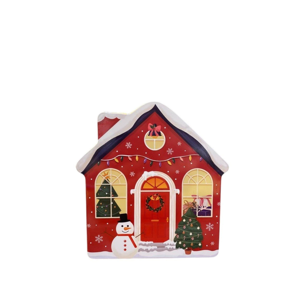 Metal Christmas house tin