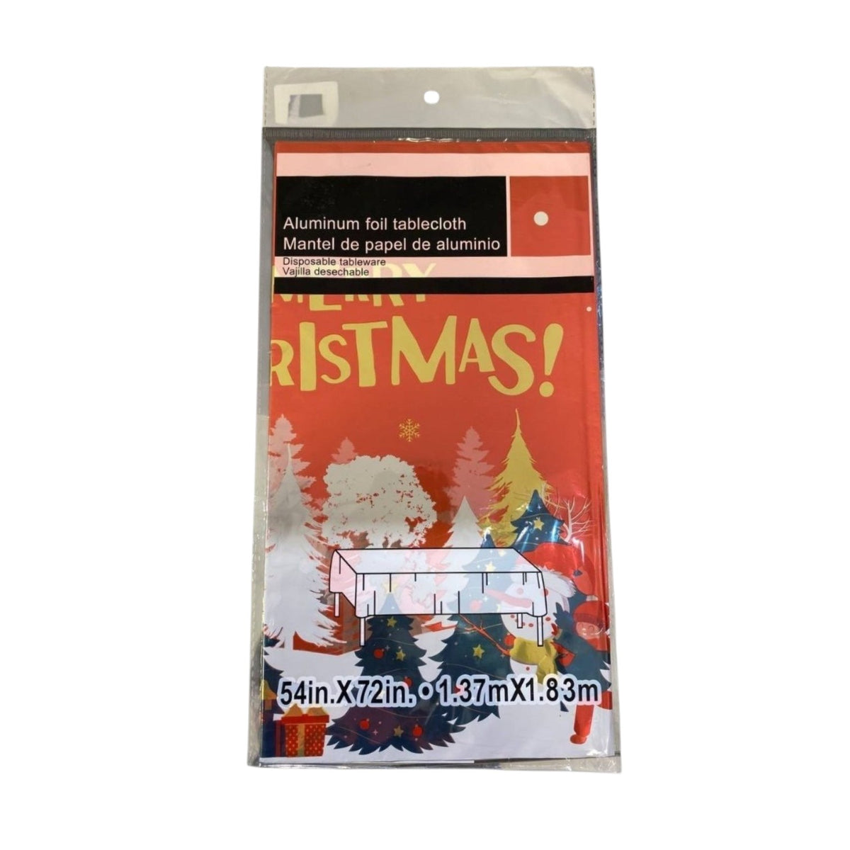 Christmas Aluminum Tablecloth (1.37 x 1.83m)