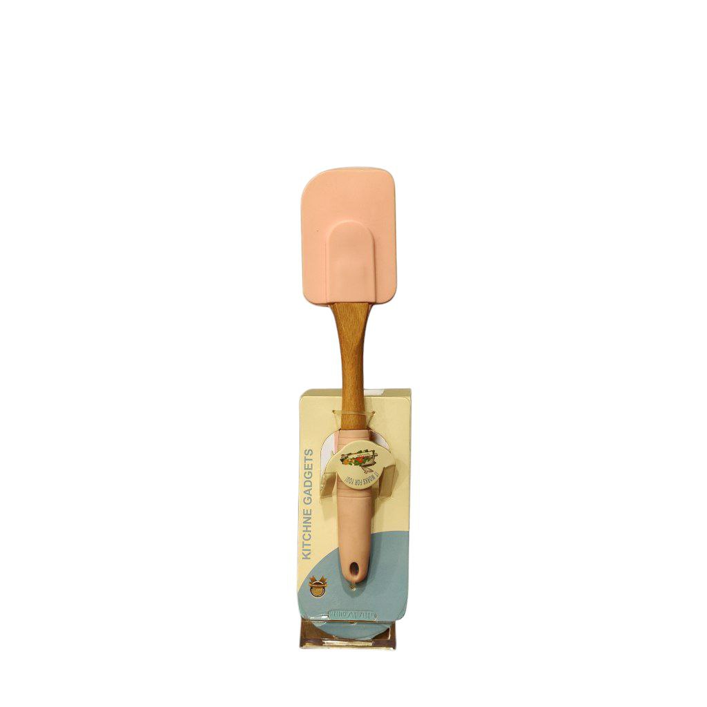 Square wooden handle spatula