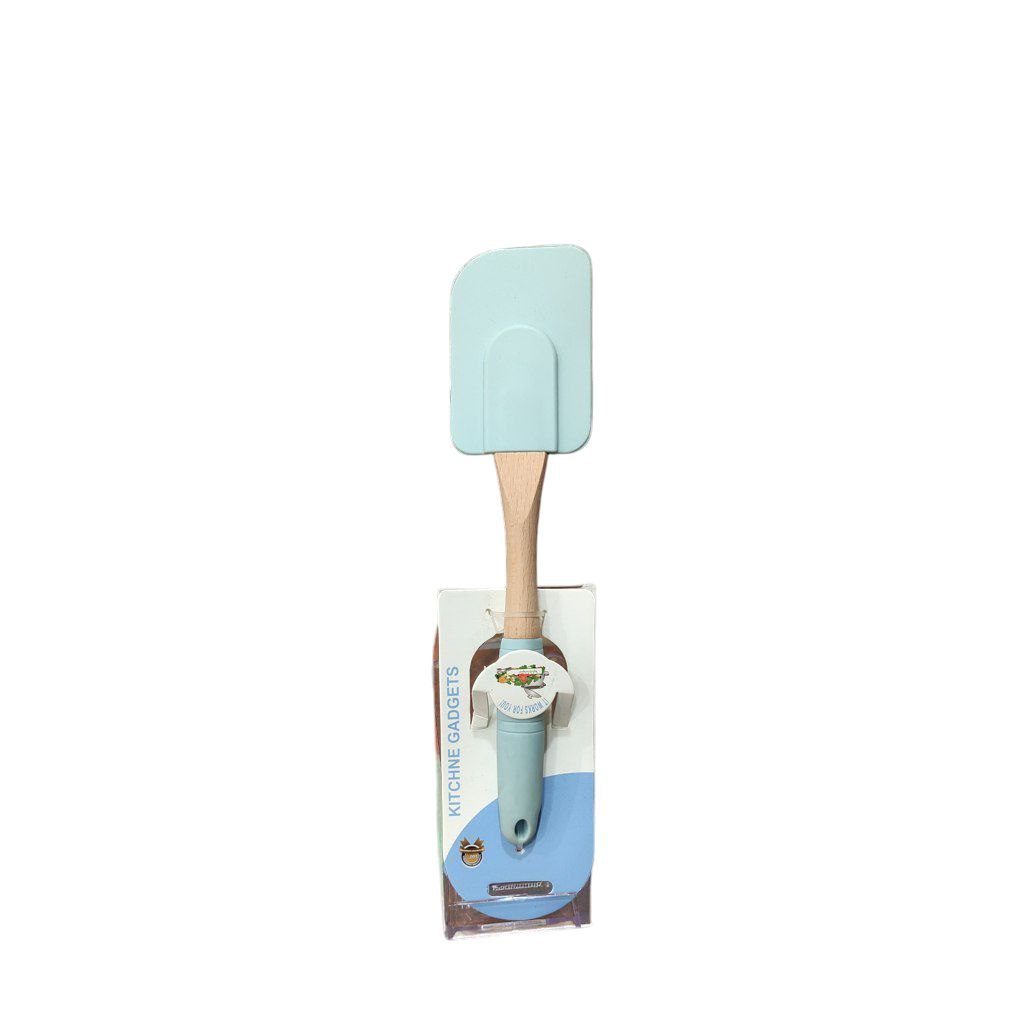 Square wooden handle spatula