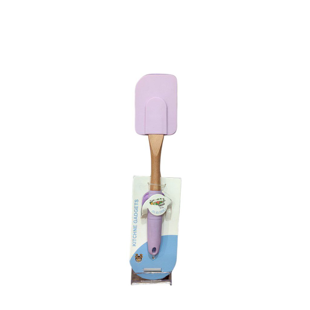 Square wooden handle spatula