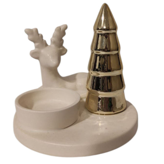 Candlestick deer and tree