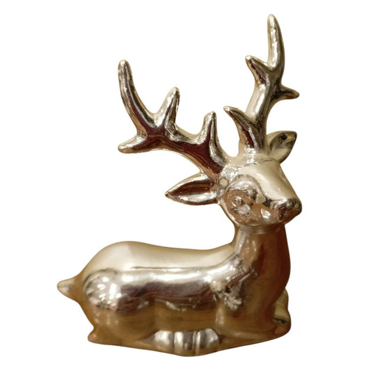 Silver ceramic Deer