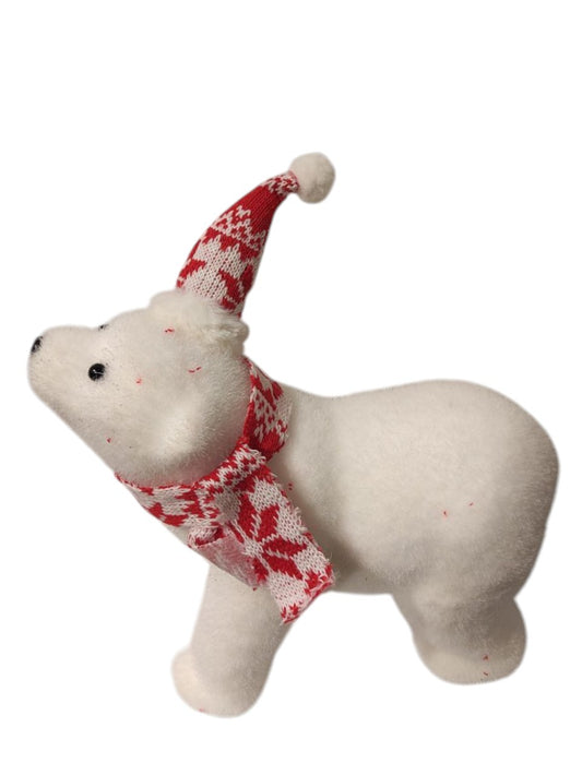 Red teddy bear running