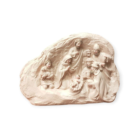 Nativity rock statue