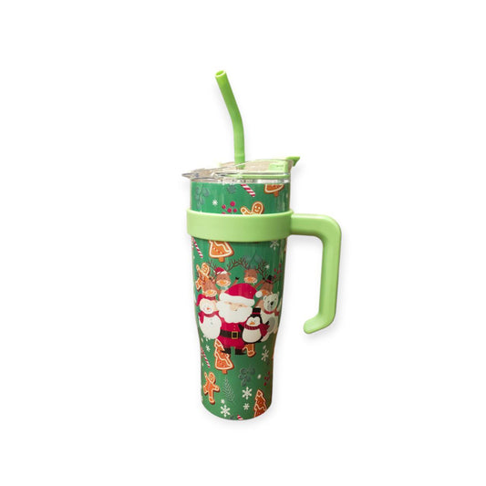 Stainless mug with straw