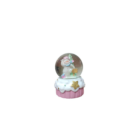 Pink and white water bowl