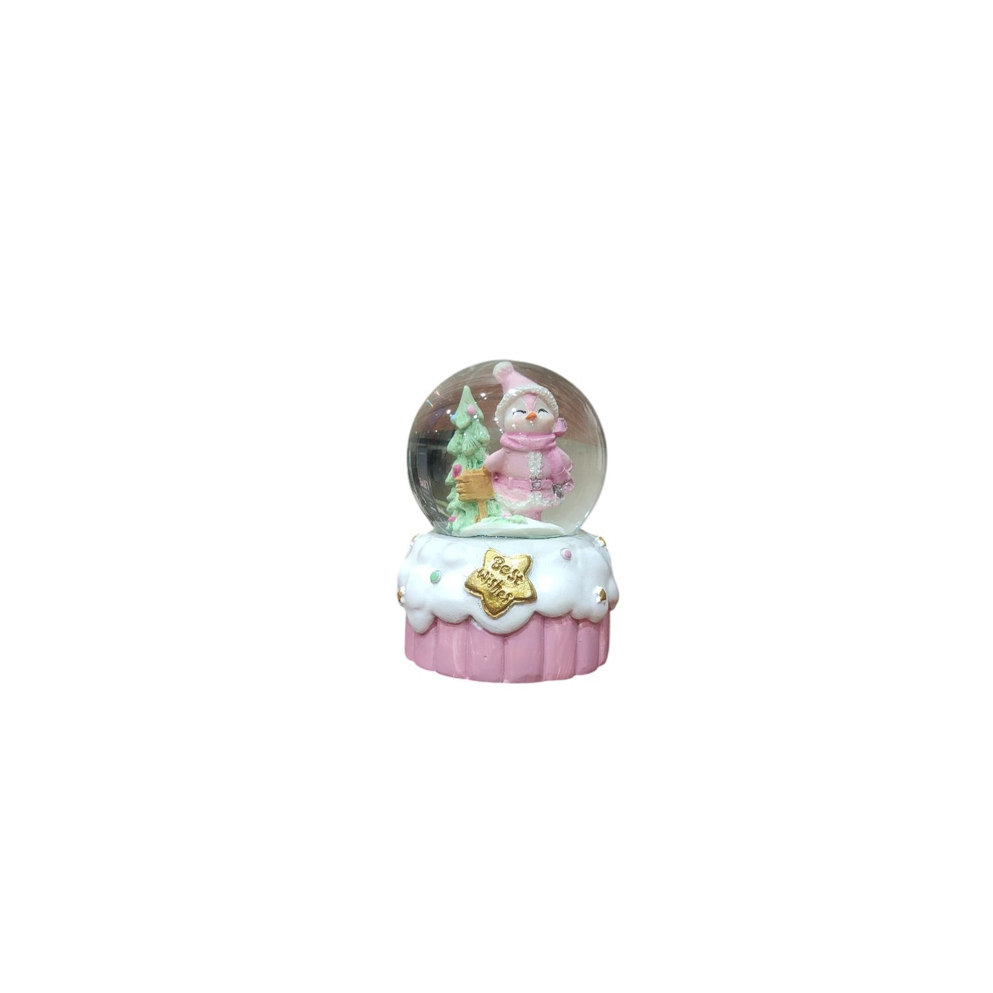 Pink and white water bowl