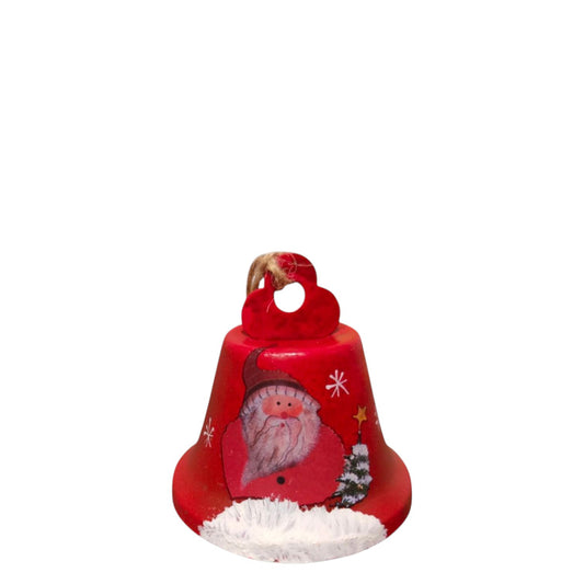 Red metal santa bell