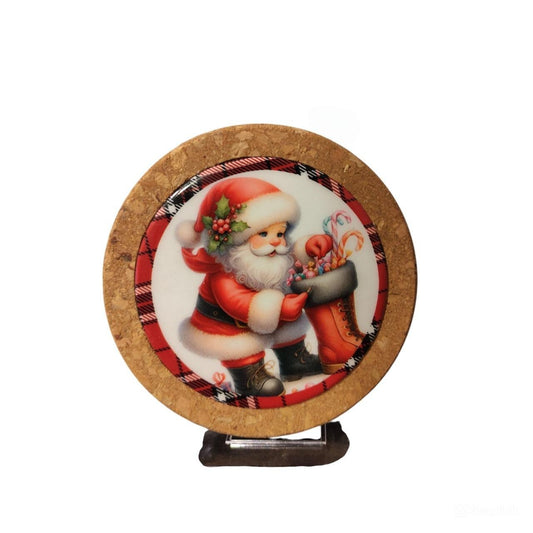 Round ceramic foam coaster