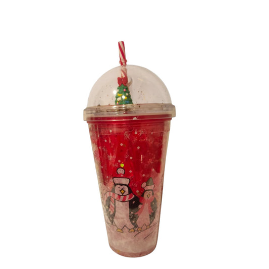 Acrylic mug with straw