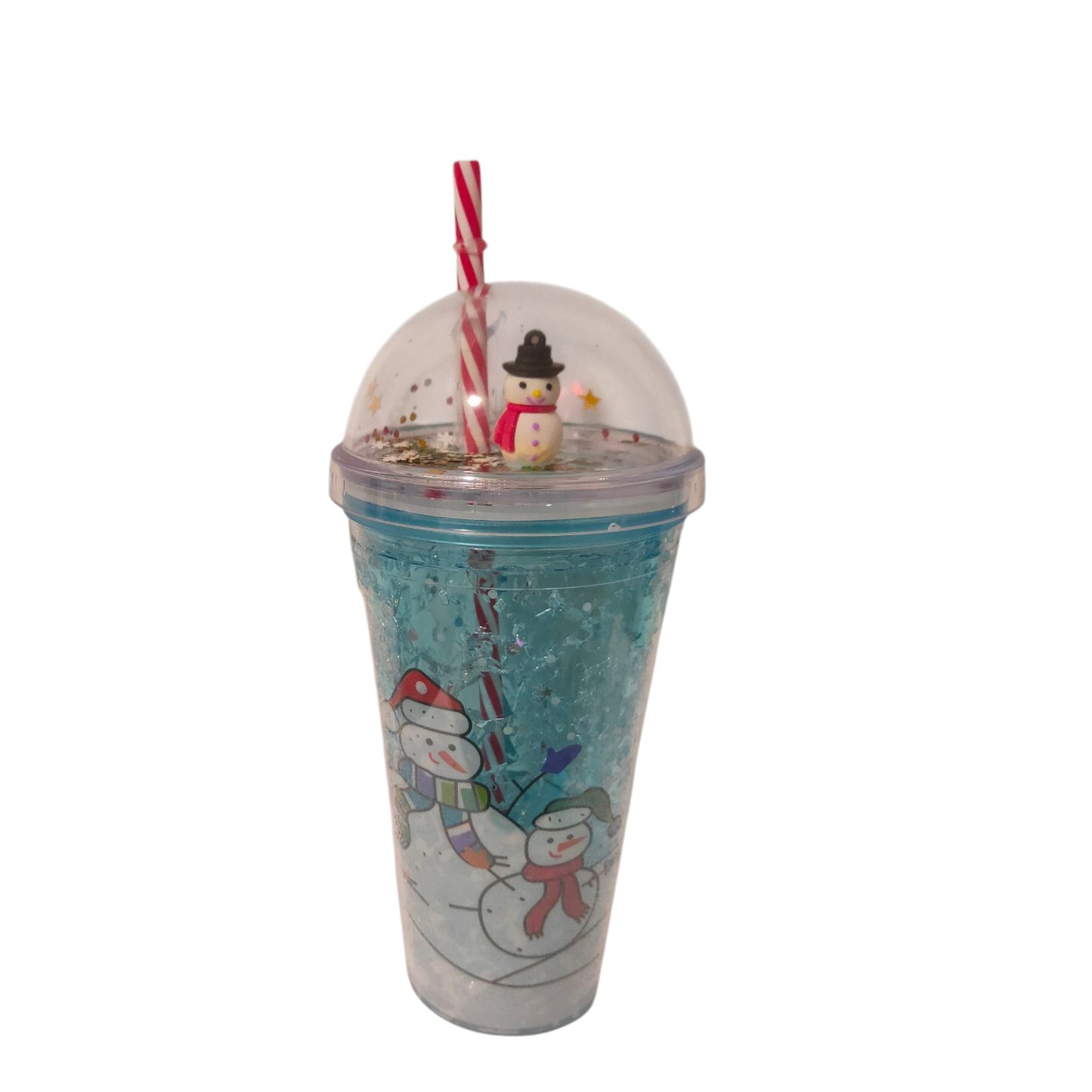 Acrylic mug with straw