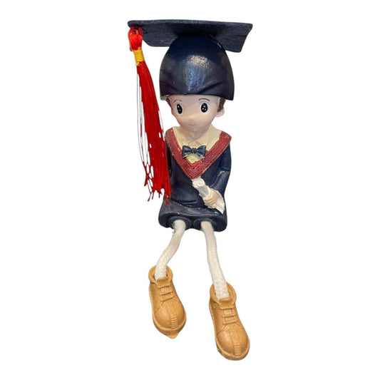 Statue of a seated graduate