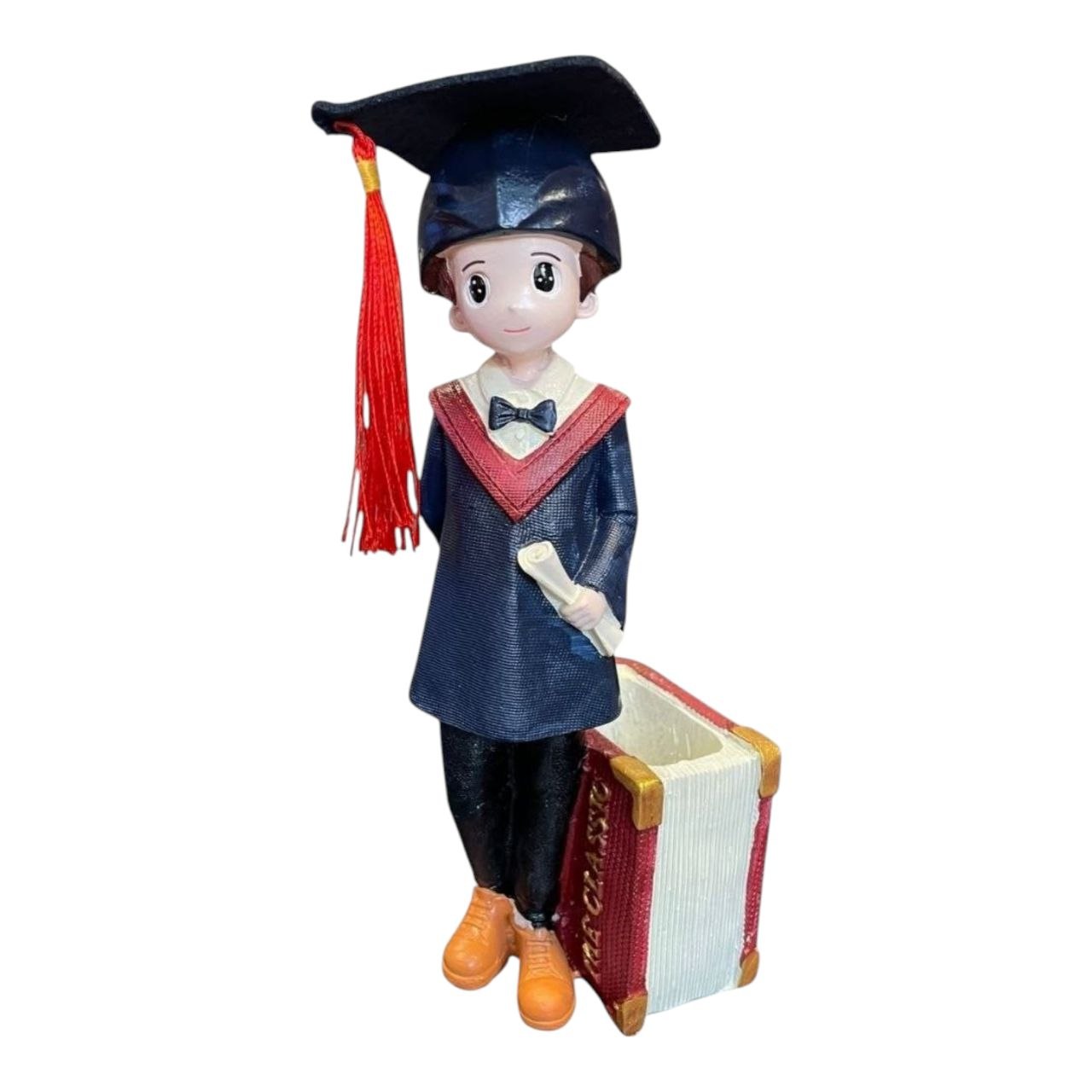 Statue of a standing graduate
