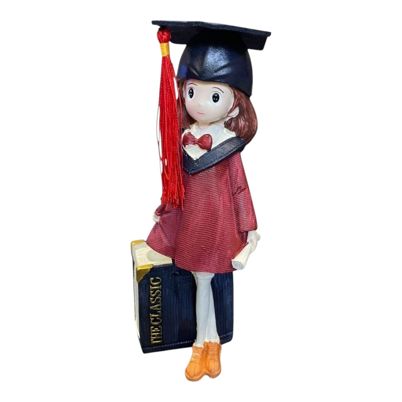 Statue of a standing graduate