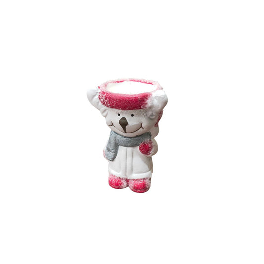 Standing teddy bear candle