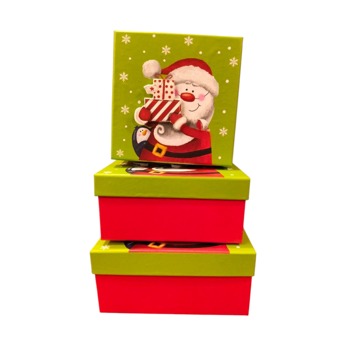 Set of cardboard Christmas boxes