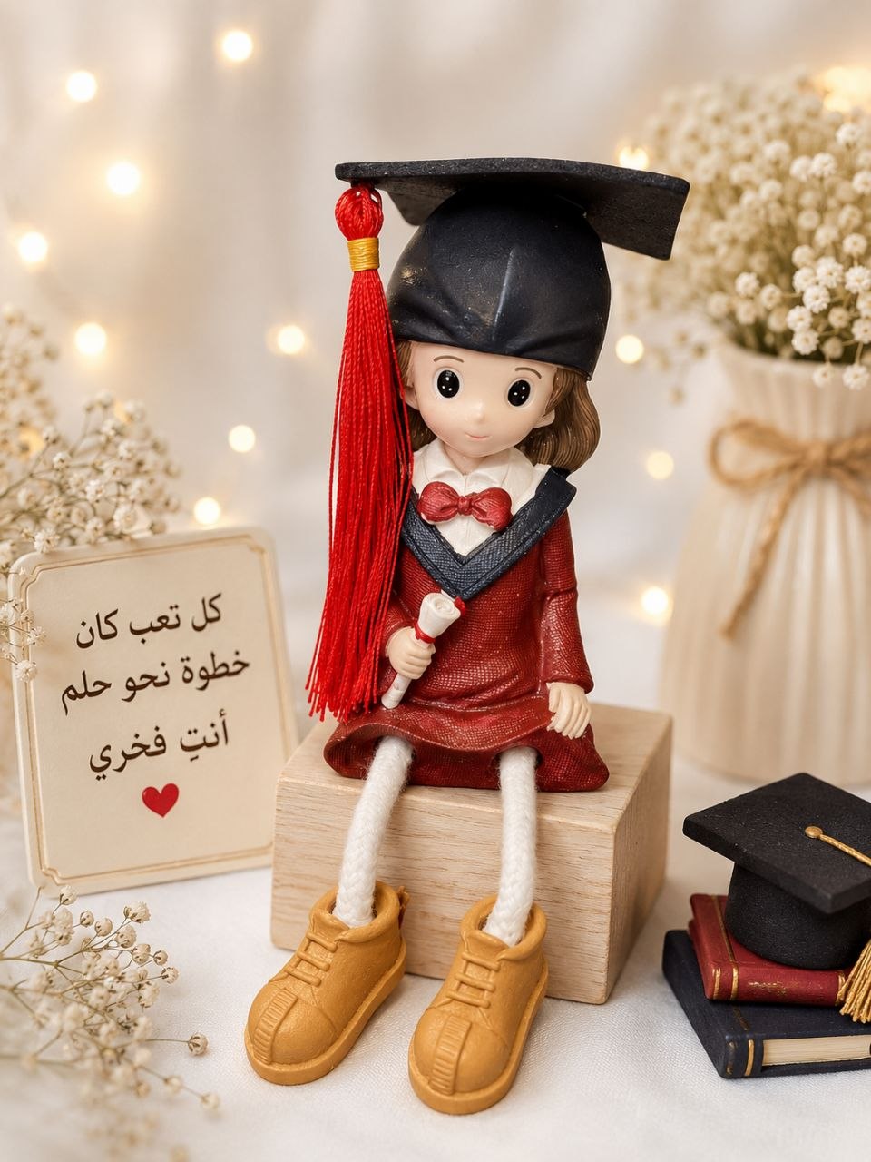 Statue of a seated graduate