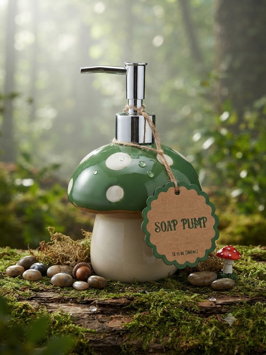 Mushroom-shaped soap dish