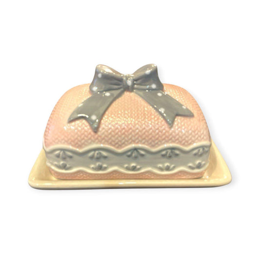 Bowknot Butter Dish with Lid