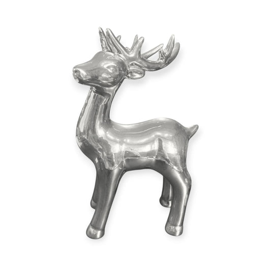 SILVER Ceramic Reindeer