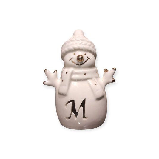 White Ceramic Christmas Snowman
