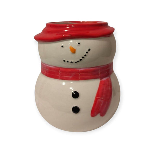 Snowman -shaped vase for plants Ceramic
