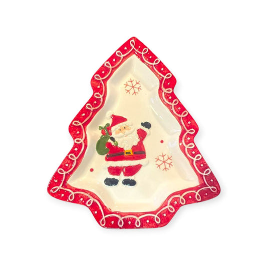 ceramic plate in the shape of a tree