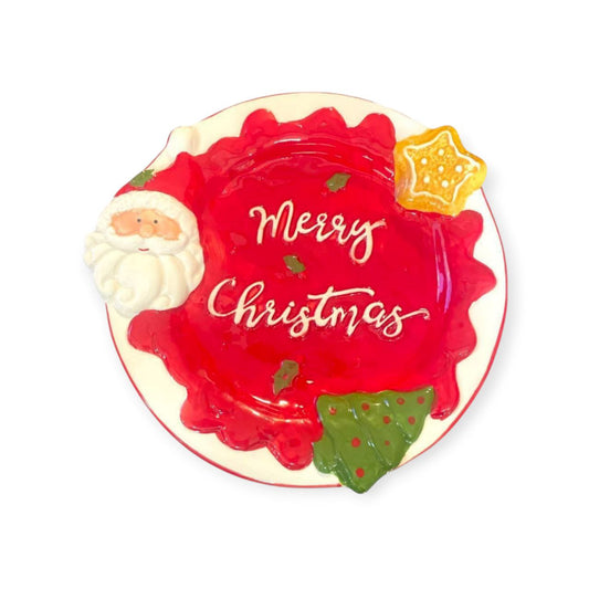 Red Christmas Plate