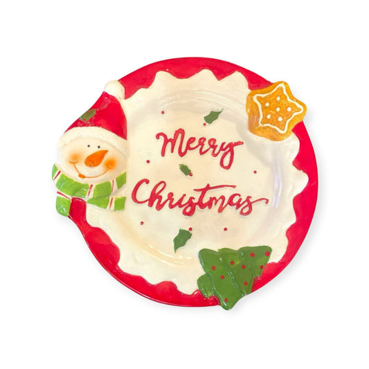 Red Christmas Plate