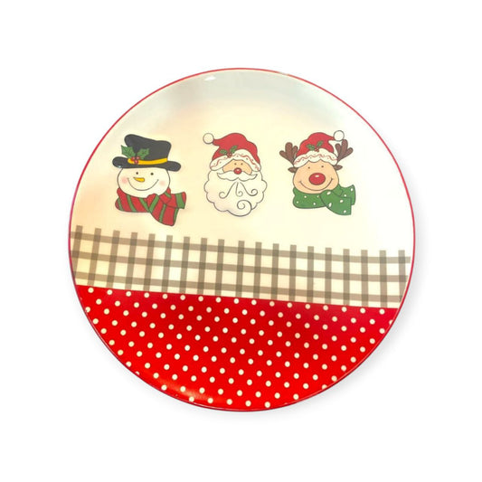 Christmas round plate
