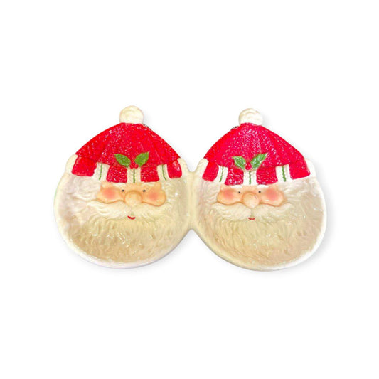Two layers of Santa's face