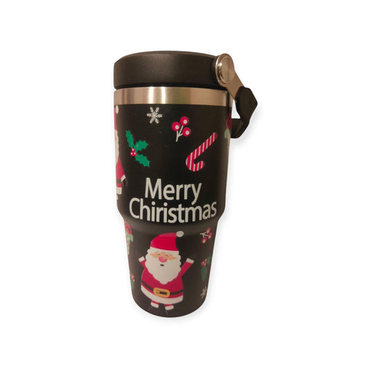 Stainless steel mug with handle